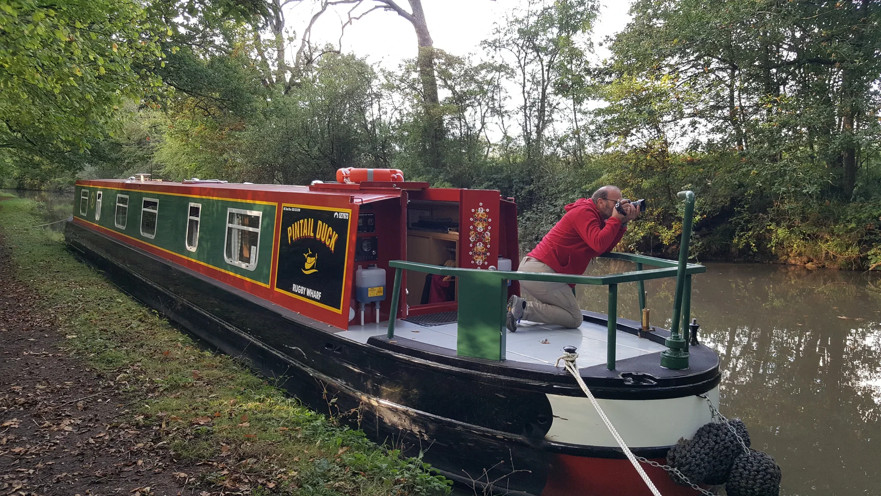 DIdier Kessi en mode reportage sur les canaux des Midlands.